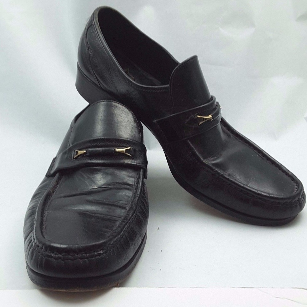 Leather Loafer Horse Bit Buckle Embellishment